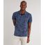 Polo-Masculina-Comfort-Fit-em-Piquet-Estampada-de-Folhagens-Manga-Curta-Azul-Marinho-9602991-Azul_Marinho_1