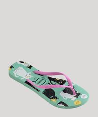 Chinelo-Feminino-Havaianas-Slim-Estampado-de-Gatos-Verde-9666954-Verde_2