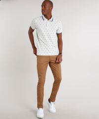 Polo-Masculina-Comfort-Fit-em-Piquet-Estampada-de-Ancora-Manga-Curta-Cinza-Mescla-Claro-9323156-Cinza_Mescla_Claro_3