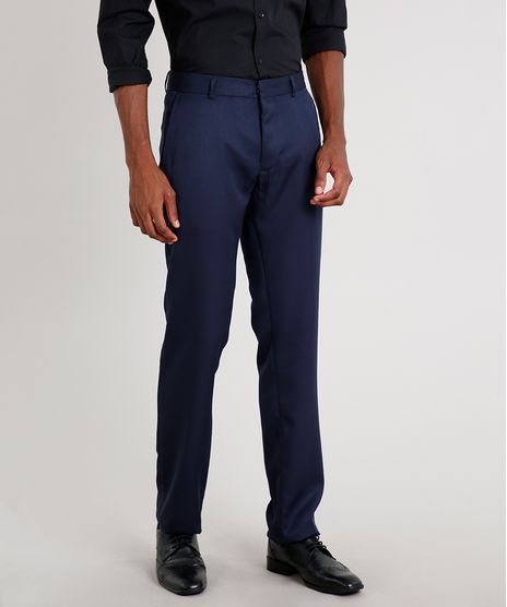 Calca-Social-Masculina-Reta-Alfaiatada-com-Bolsos-Azul-Marinho-9648315-Azul_Marinho_1