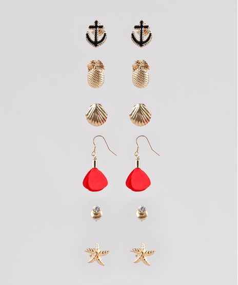 Kit-de-6-Brincos-Femininos-Dourado-9261702-Dourado_1