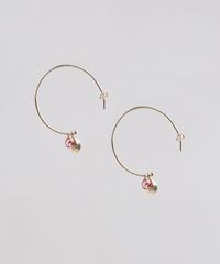 Brinco-Feminino-de-Argola-Folheado-com-Pingente-de-Pedra-Zirconia-Dourado-9544863-Dourado_1