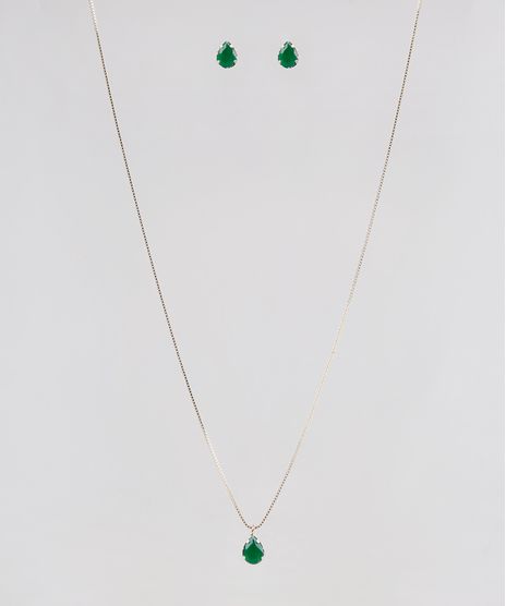 Kit-de-Colar---Brinco-Feminino-Folheados-com-Pedra-Zirconia-Dourado-9544867-Dourado_1