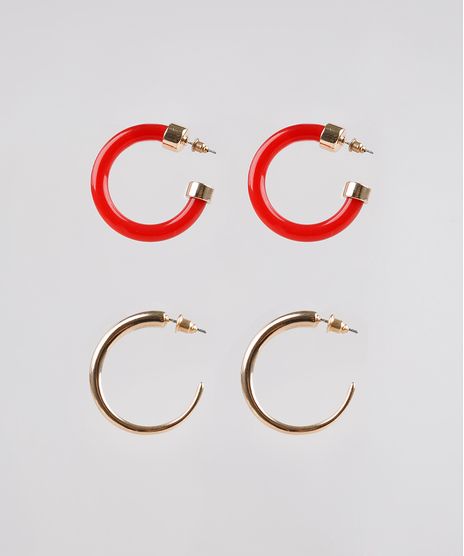 Kit-de-2-Brincos-Femininos-de-Argola-Dourado-9505664-Dourado_1