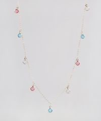 Colar-Feminino-Folheado-com-Pedras-Zirconias-Coloridas-Dourado-9544868-Dourado_1
