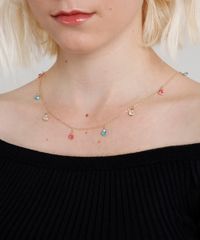 Colar-Feminino-Folheado-com-Pedras-Zirconias-Coloridas-Dourado-9544868-Dourado_2