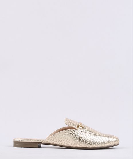 Mule-Feminino-Via-Uno-Croco-Bico-Redondo-com-Aviamento-Dourado-9651857-Dourado_1