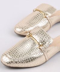 Mule-Feminino-Via-Uno-Croco-Bico-Redondo-com-Aviamento-Dourado-9651857-Dourado_2
