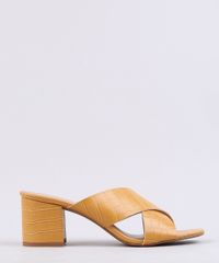 Tamanco-Feminino-Oneself-Croco-Salto-Quadrado-Mostarda-9650988-Mostarda_1
