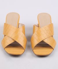 Tamanco-Feminino-Oneself-Croco-Salto-Quadrado-Mostarda-9650988-Mostarda_4