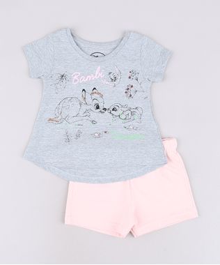 Conjunto-Infantil-Bambi-de-Blusa-Manga-Curta-Cinza-Mescla---Short-em-Moletom-Rosa-Claro-9632711-Rosa_Claro_1