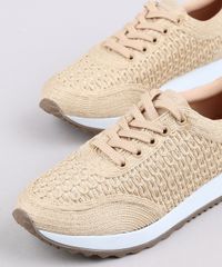 Tenis-Feminino-Via-Uno-Running-com-Cordao-Bege-9662059-Bege_2