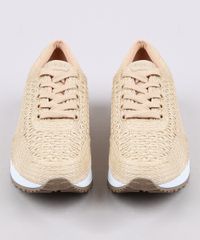 Tenis-Feminino-Via-Uno-Running-com-Cordao-Bege-9662059-Bege_4