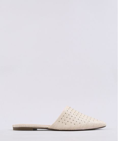 Mule-Feminino-Via-Uno-Bico-Fino-em-Palha-com-Tachas-Bege-Claro-9647674-Bege_Claro_1