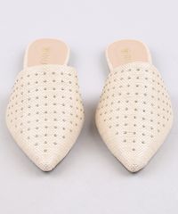 Mule-Feminino-Via-Uno-Bico-Fino-em-Palha-com-Tachas-Bege-Claro-9647674-Bege_Claro_4