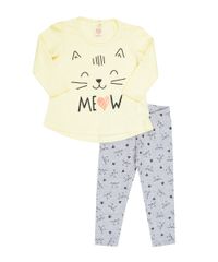 Conjunto-de-Blusa-Amarela---Calca-Legging-Estampada-Cinza-Mescla-8557021-Cinza_Mescla_1