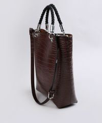 Bolsa-Feminina-Tote-Media-Croco-com-Alca-Transversal-Removivel-Marrom-9505290-Marrom_4