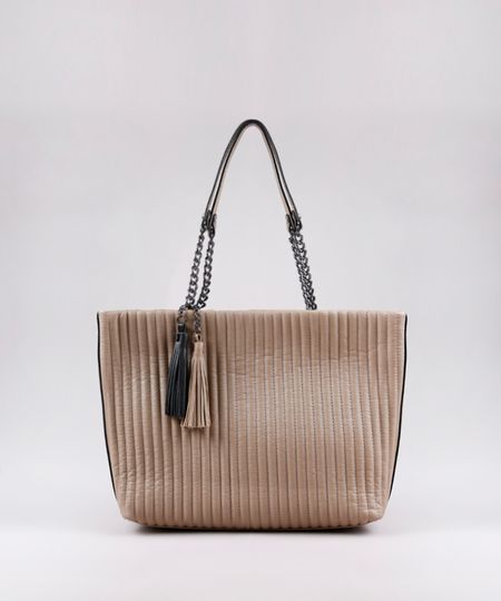 Bolsa-Feminina-Shoulder-Texturizada-com-Correntes-e-Tassel-Bege-9505295-Bege_1 Bolsa-Feminina-Shoulder-Texturizada-com-Correntes-e-Tassel-Bege-9505295-Bege_1