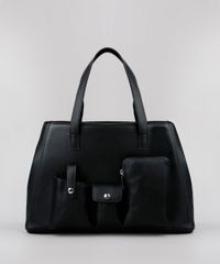 Bolsa-Feminina-Shoulder-Grande-com-Bolsos-Preta-9505297-Preto_1