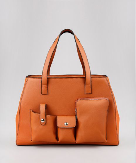 Bolsa-Feminina-Shoulder-Grande-com-Bolsos-Caramelo-9505297-Caramelo_1