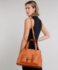 Bolsa-Feminina-Shoulder-Grande-com-Bolsos-Caramelo-9505297-Caramelo_2