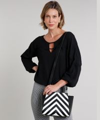 Bolsa-Feminina-com-Estampa-Geometrica-Alca-Transversal-Removivel--Preta-9504628-Preto_2