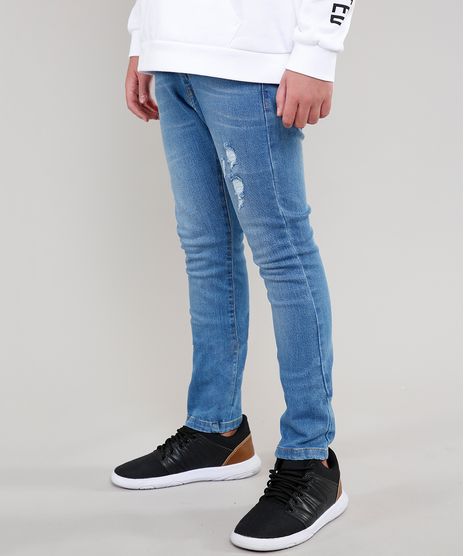 Calca-Jeans-Infantil-Skinny-com-Rasgos--Azul-Medio-9315931-Azul_Medio_1