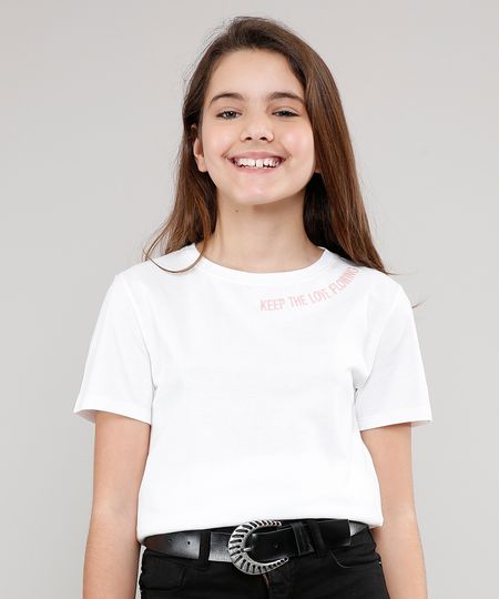 Blusa-Infantil--Keep-the-Love-Flowing--com-Bordado-Manga-Curta-Off-White-9654633-Off_White_1