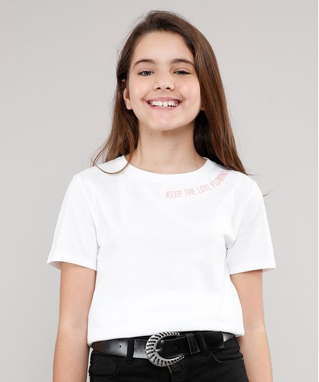 Blusa-Infantil--Keep-the-Love-Flowing--com-Bordado-Manga-Curta-Off-White-9654633-Off_White_1