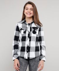Camisa-Infantil-Estampada-Xadrez-Manga-Longa-Preta-9402505-Preto_5