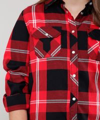 Camisa-Infantil-Estampada-Xadrez-com-Bolsos-Manga-Longa-Vermelha-9402504-Vermelho_4