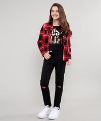 Blusa-Infantil--Just-Enjoy--com-Paete-Manga-Curta-Decote-Redondo-Preta-9552407-Preto_3