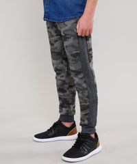 Calca-Infantil-Estampada-Camuflada-em-Moletom-com-Faixa-Lateral-Verde-Militar-9457980-Verde_Militar_1