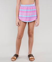 Short-Saia-de-Praia-Infantil-Estampado-Etnico-com-Protecao-UV50--Rosa-9522663-Rosa_1