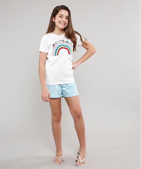Pijama-Infantil--Sweet-Dreaming--Manga-Curta--Off-White-9629796-Off_White_1