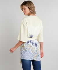 Kimono-Feminino-com-Estampa-Tropical-e-Faixa-para-Amarrar-Manga-Curta-Amarelo-9548734-Amarelo_2