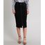 Saia-Lapis-Feminina-com-Pespontos-e-Cinto-Preta-9667342-Preto_1