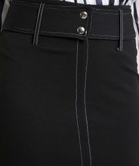 Saia-Lapis-Feminina-com-Pespontos-e-Cinto-Preta-9667342-Preto_4