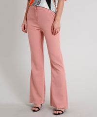 Calca-Feminina-Flare-com-Bolsos-Rose-9556633-Rose_1