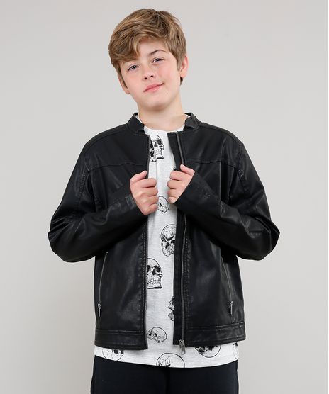 Jaqueta-Biker-Infantil-com-Recorte-e-Bolsos-Preto-9360973-Preto_1