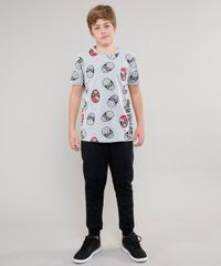 Camiseta-Infantil-Estampada-Homem-Aranha-Manga-Curta-Cinza-Mescla-9629768-Cinza_Mescla_3