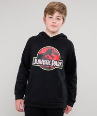Blusao-Infantil-Jurassic-Park-em-Moletom-com-Capuz-Preto-9385975-Preto_1