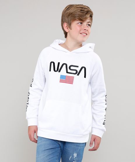 h&m moletom com capuz nasa