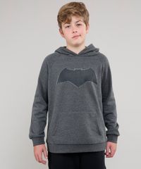 Blusao-Infantil-Batman-em-Moletom-com-Capuz-e-Bolso-Cinza-Mescla-Escuro-9385219-Cinza_Mescla_Escuro_1