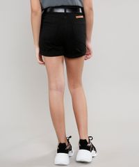 Short-de-Sarja-Infantil-com-Barra-Dobrada-e-Cinto-Preto-9554914-Preto_2