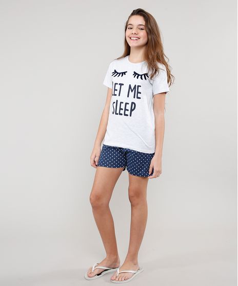 Pijama-Infantil--Let-Me-Sleep--Manga-Curta-Cinza-Mescla-Claro-9629784-Cinza_Mescla_Claro_1