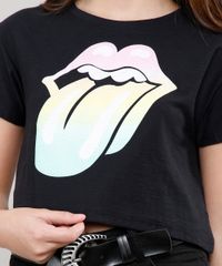 Blusa-Infantil-de-Banda-The-Rolling-Stones-Cropped-Manga-Curta-Decote-Redondo-Preta-9551798-Preto_4 Blusa-Infantil-de-Banda-The-Rolling-Stones-Cropped-Manga-Curta-Decote-Redondo-Preta-9551798-Preto_4