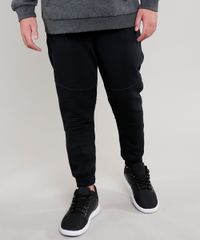 Calca-Infantil-Masculina-em-Moletom-com-Recorte-e-Bolsos-Preta-9382138-Preto_1