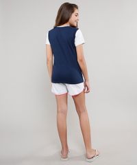 Pijama-Infantil--Seven-Day-Weekend--com-Glitter-Manga-Curta-Azul-Marinho-9528344-Azul_Marinho_2