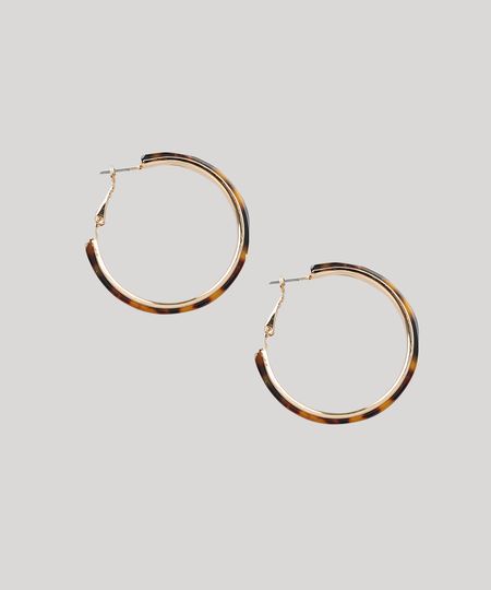 Brinco-Feminino-de-Argola-Medio-Tartarugado-Dourado-9533481-Dourado_1